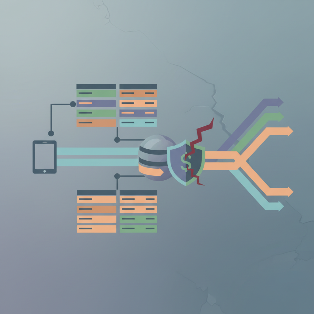Diagram of two overlapping database transactions causing a write‑skew anomaly.