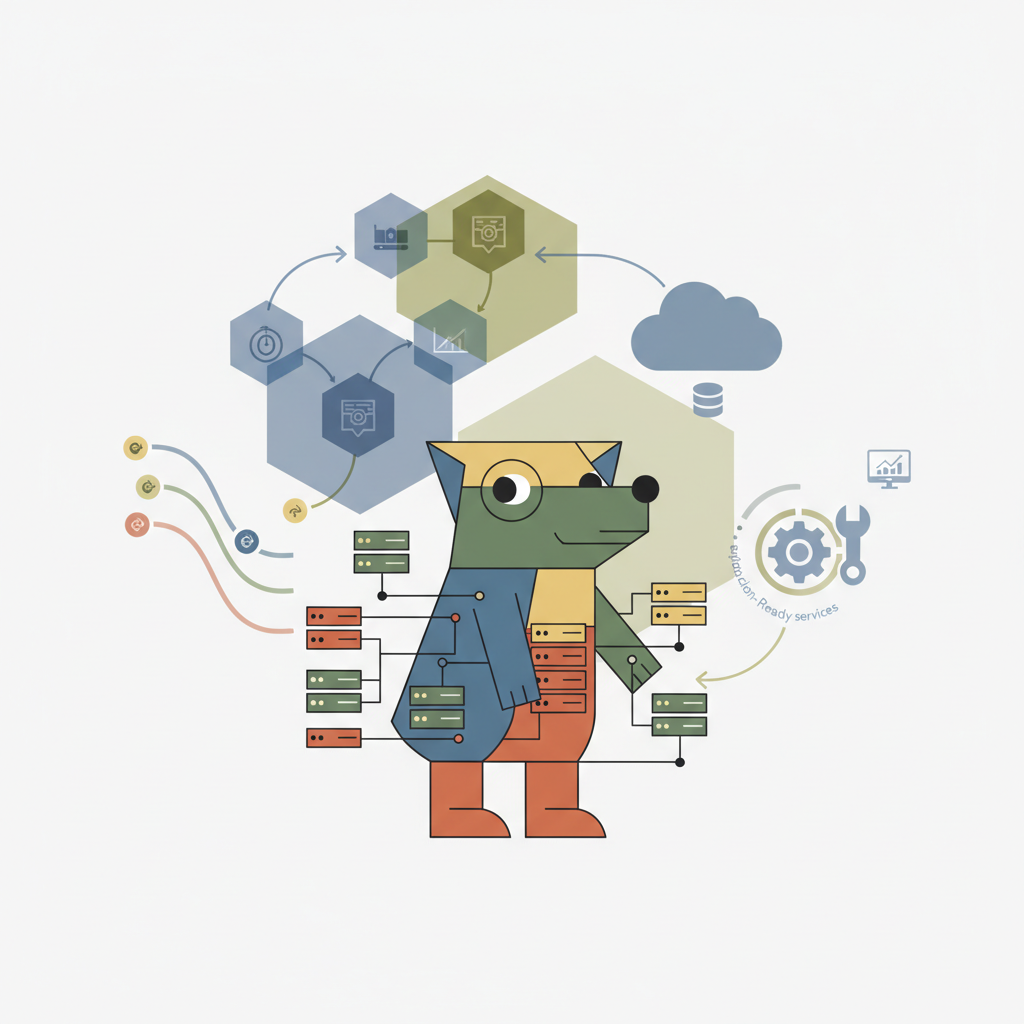 Go code running on a server cluster.