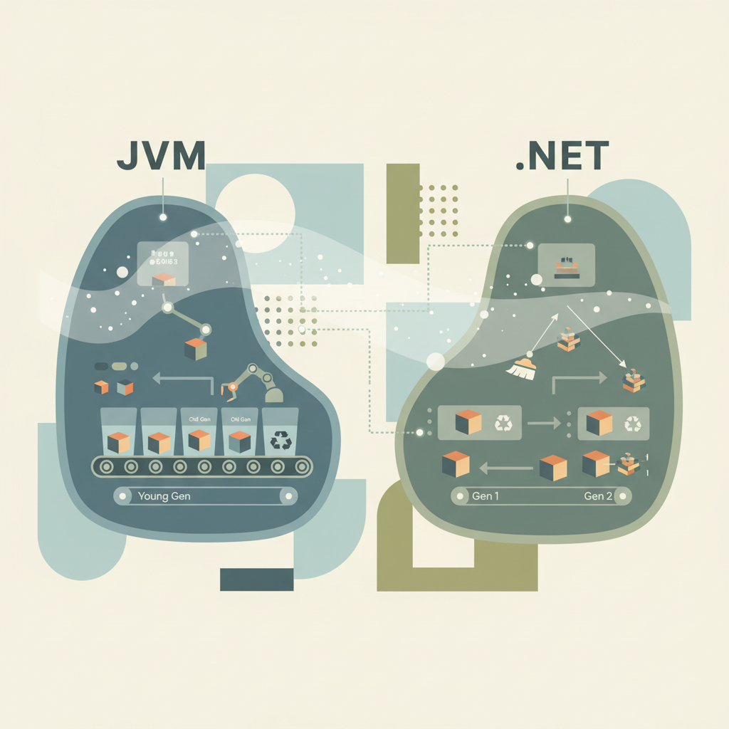 Illustration of a heap split into young and old generations.