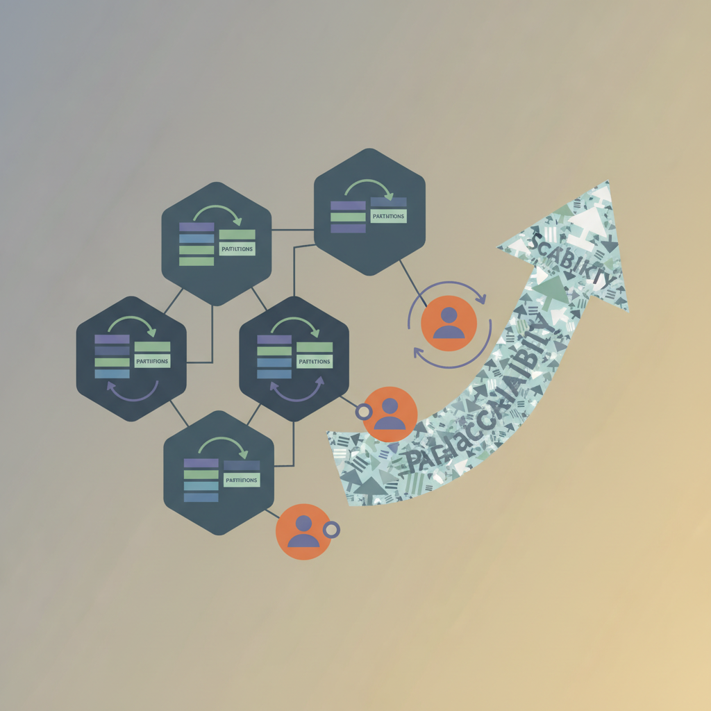 Illustration of Kafka partitions spreading across brokers.